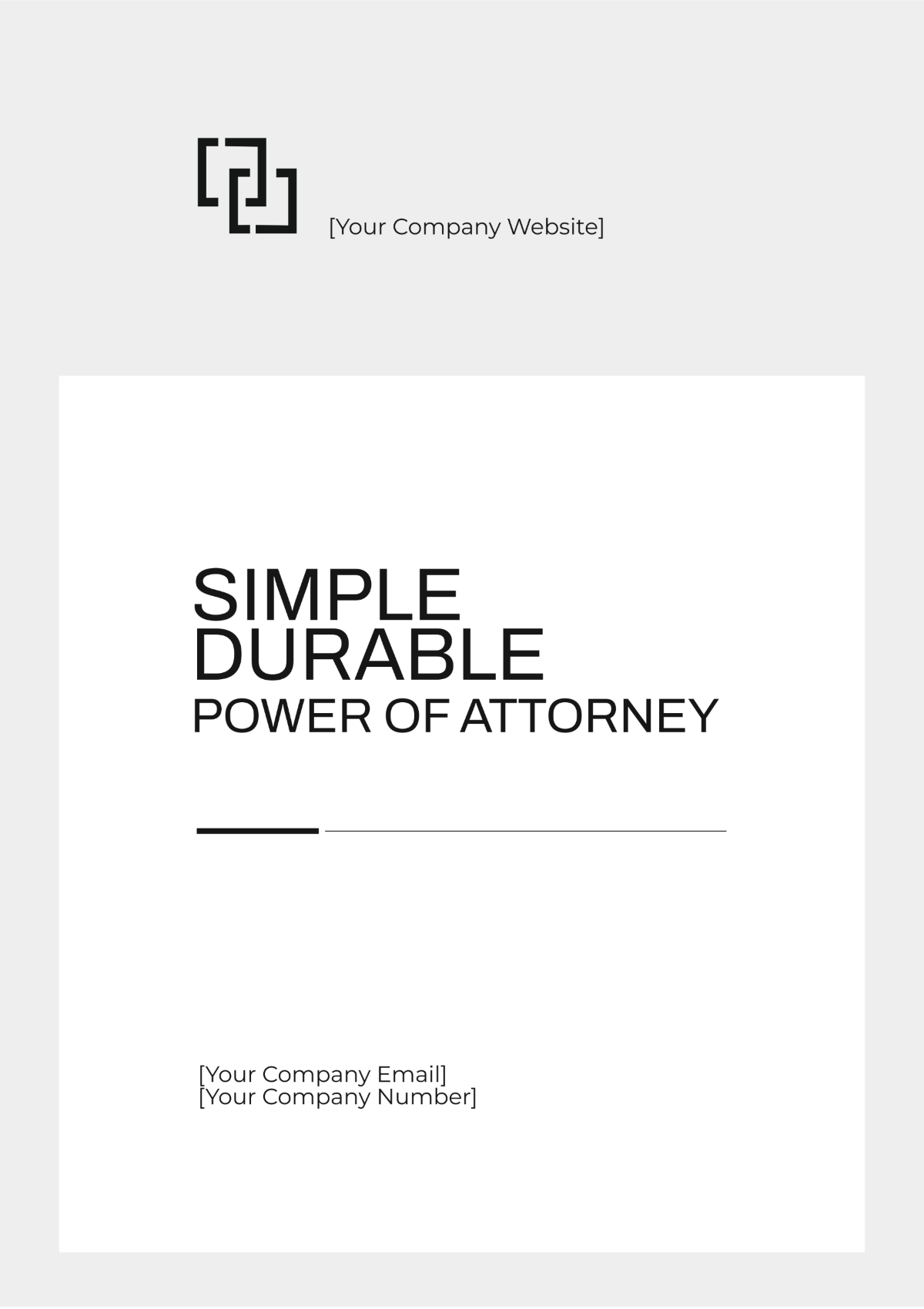 Simple Durable Power of Attorney Template - Edit Online & Download