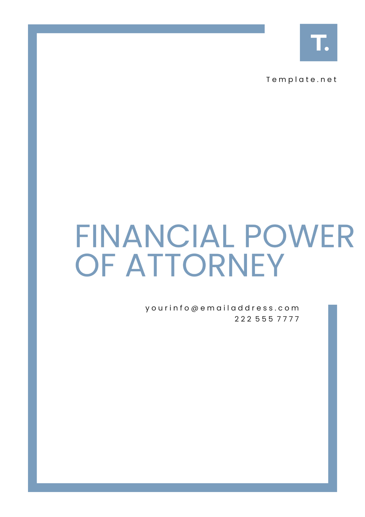 Financial Power of Attorney Outline Template - Edit Online & Download