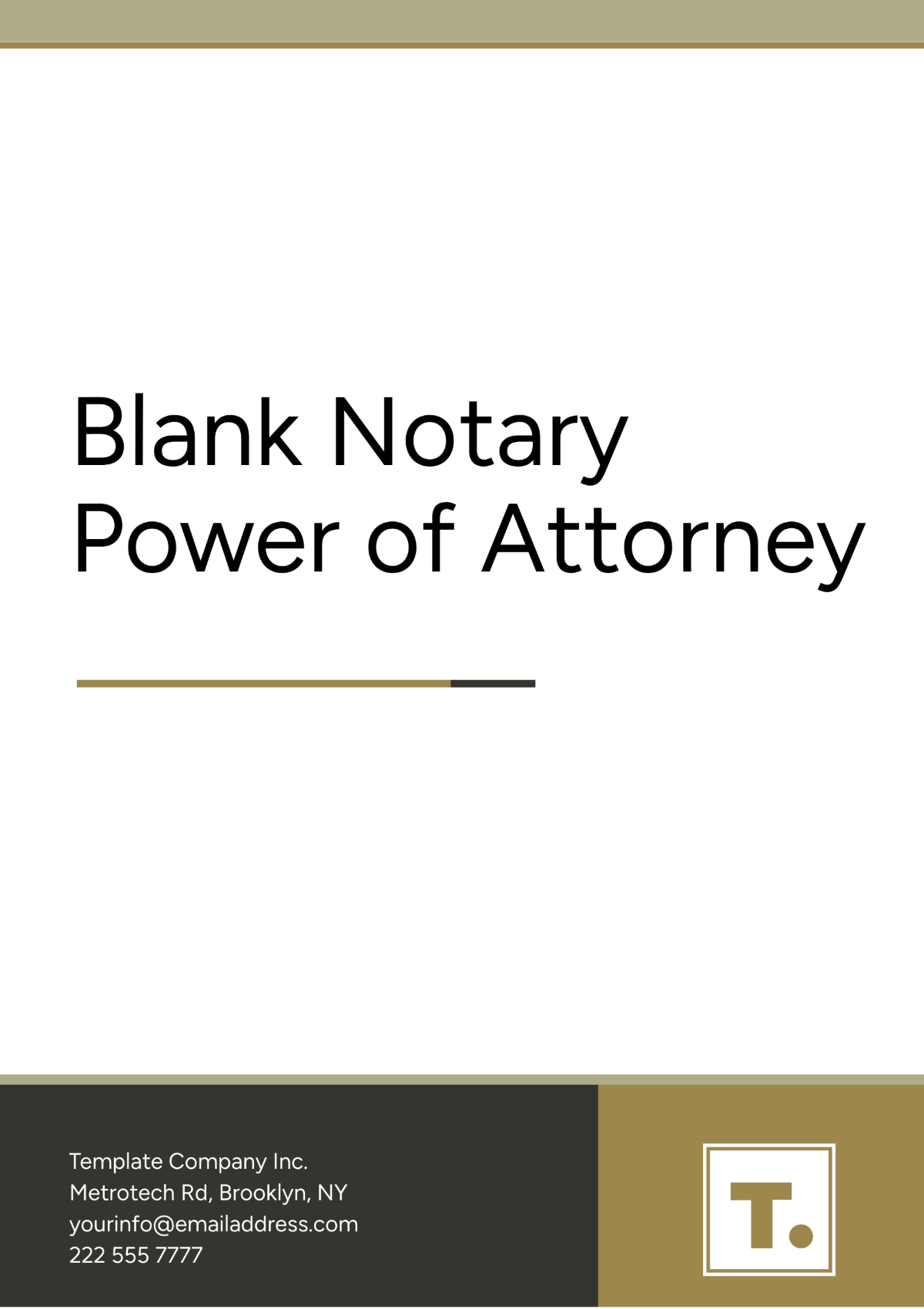 Free Blank Notary Power of Attorney Template to Edit Online