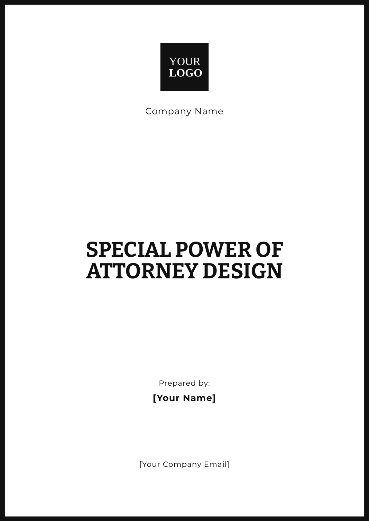 Special Power of Attorney Design Template - Edit Online & Download