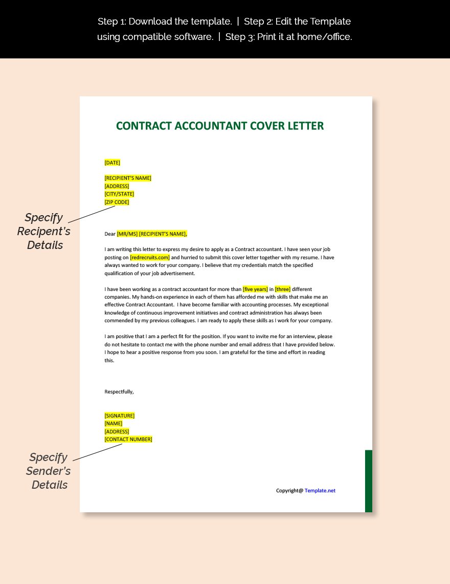 Contract Accountant Cover Letter