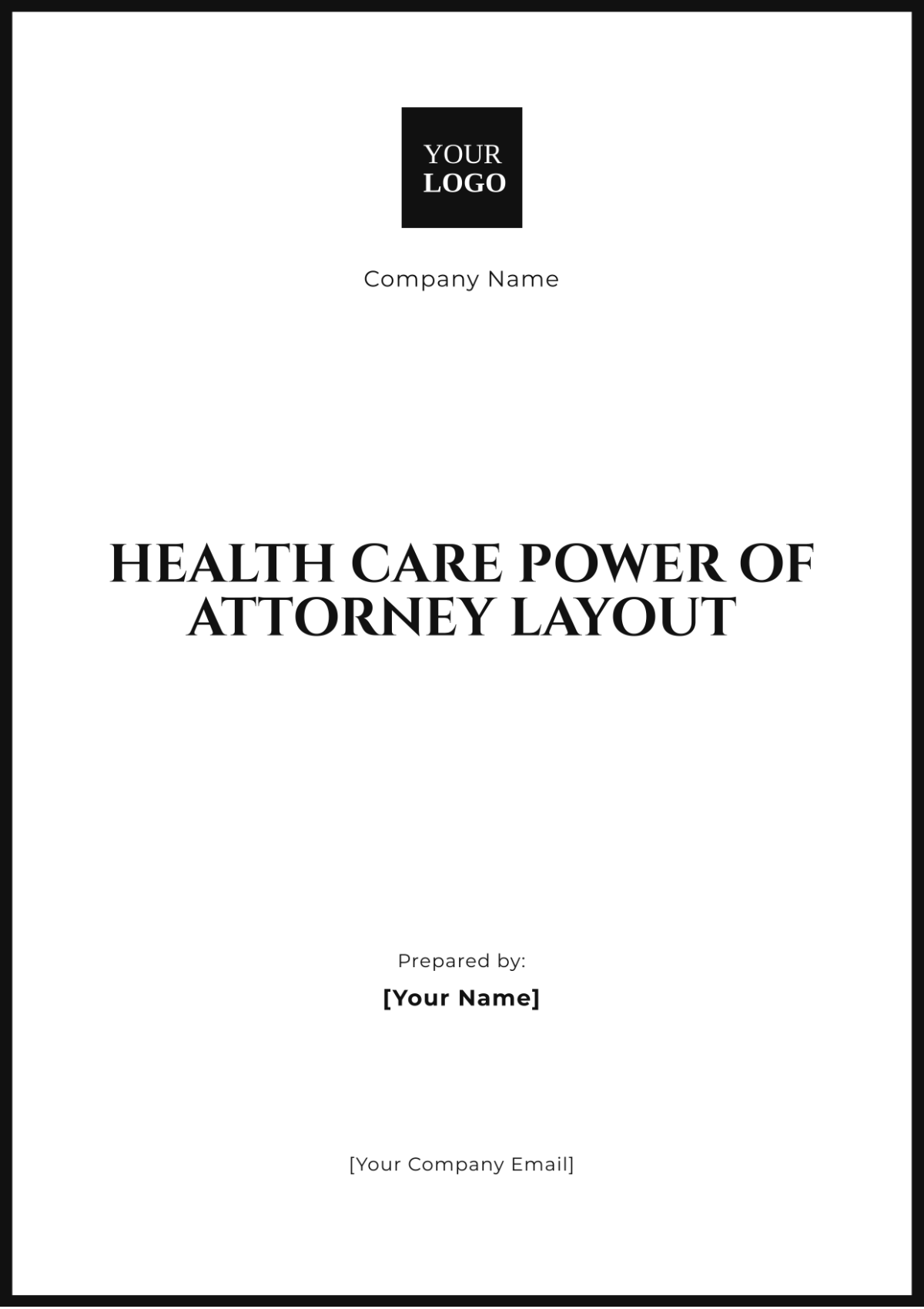 Health Care Power of Attorney Layout Template - Edit Online & Download