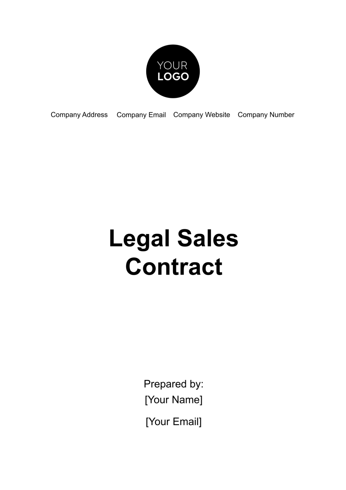 Legal Sales Contract Template - Edit Online & Download