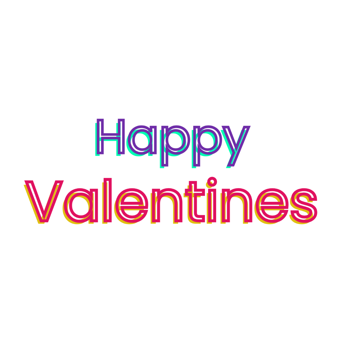 Creative Happy Valentines Text - Edit-Online | Template.net