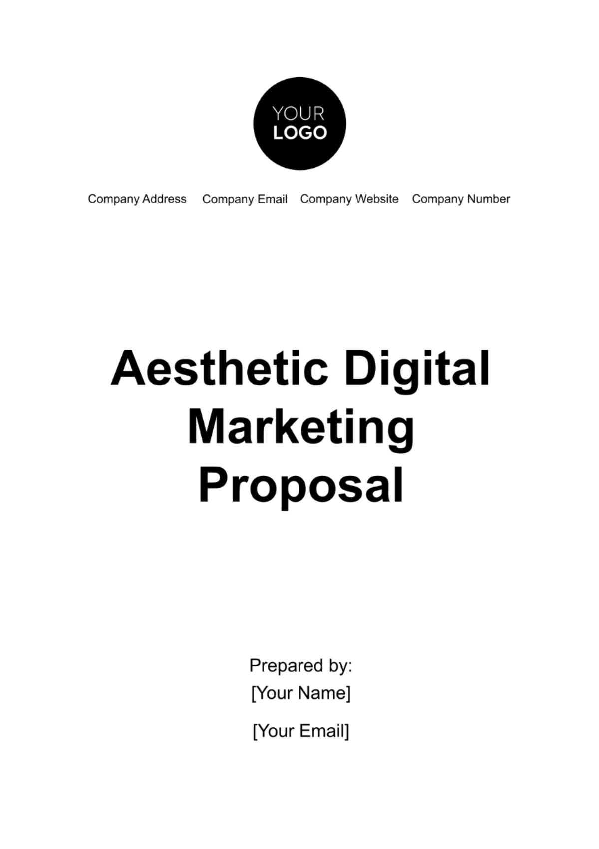 Aesthetic Digital Marketing Proposal Template