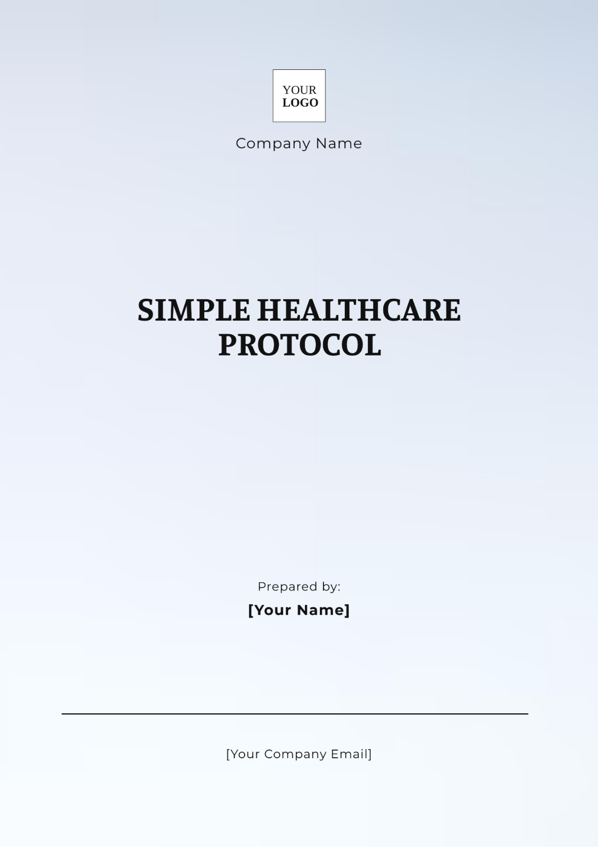 Simple Healthcare Protocol Template