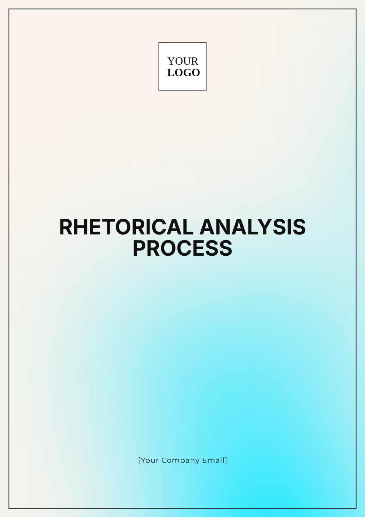 Rhetorical Analysis Process Template