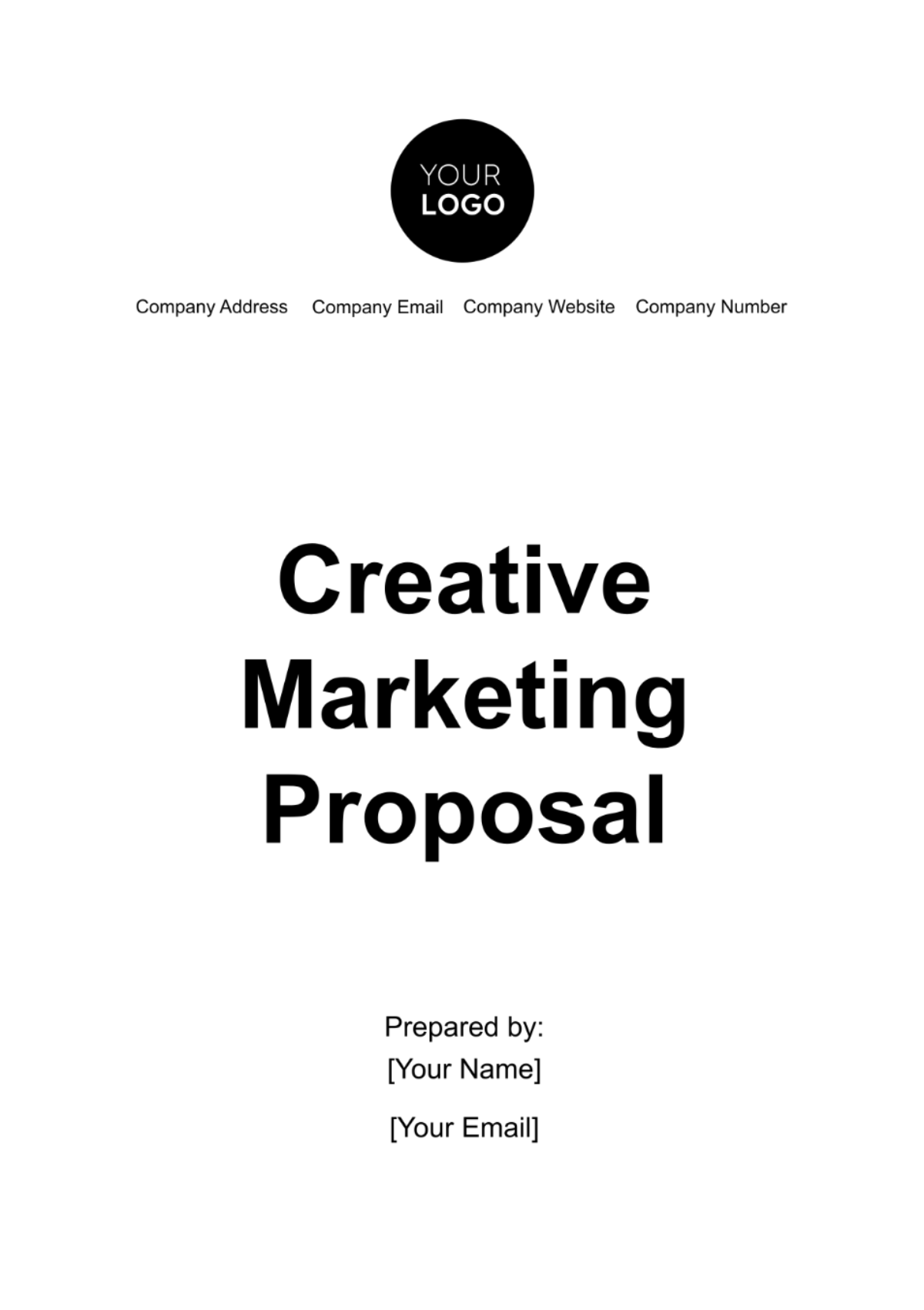 Creative Marketing Proposal Template - Edit Online & Download