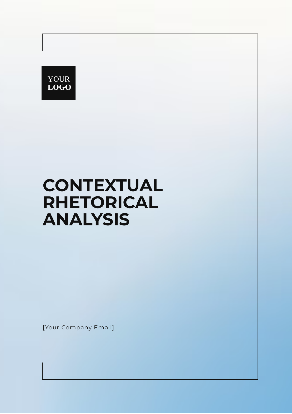 Contextual Rhetorical Analysis Template