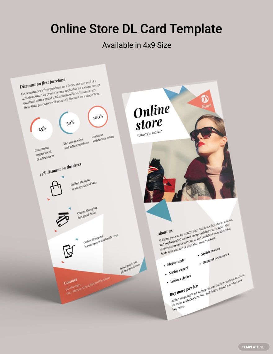 Online Store DL Card Template