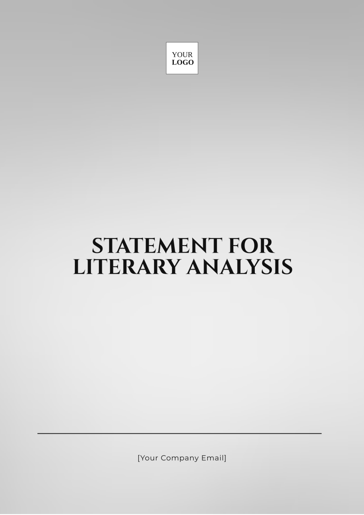 Statement for Literary Analysis Template - Edit Online & Download