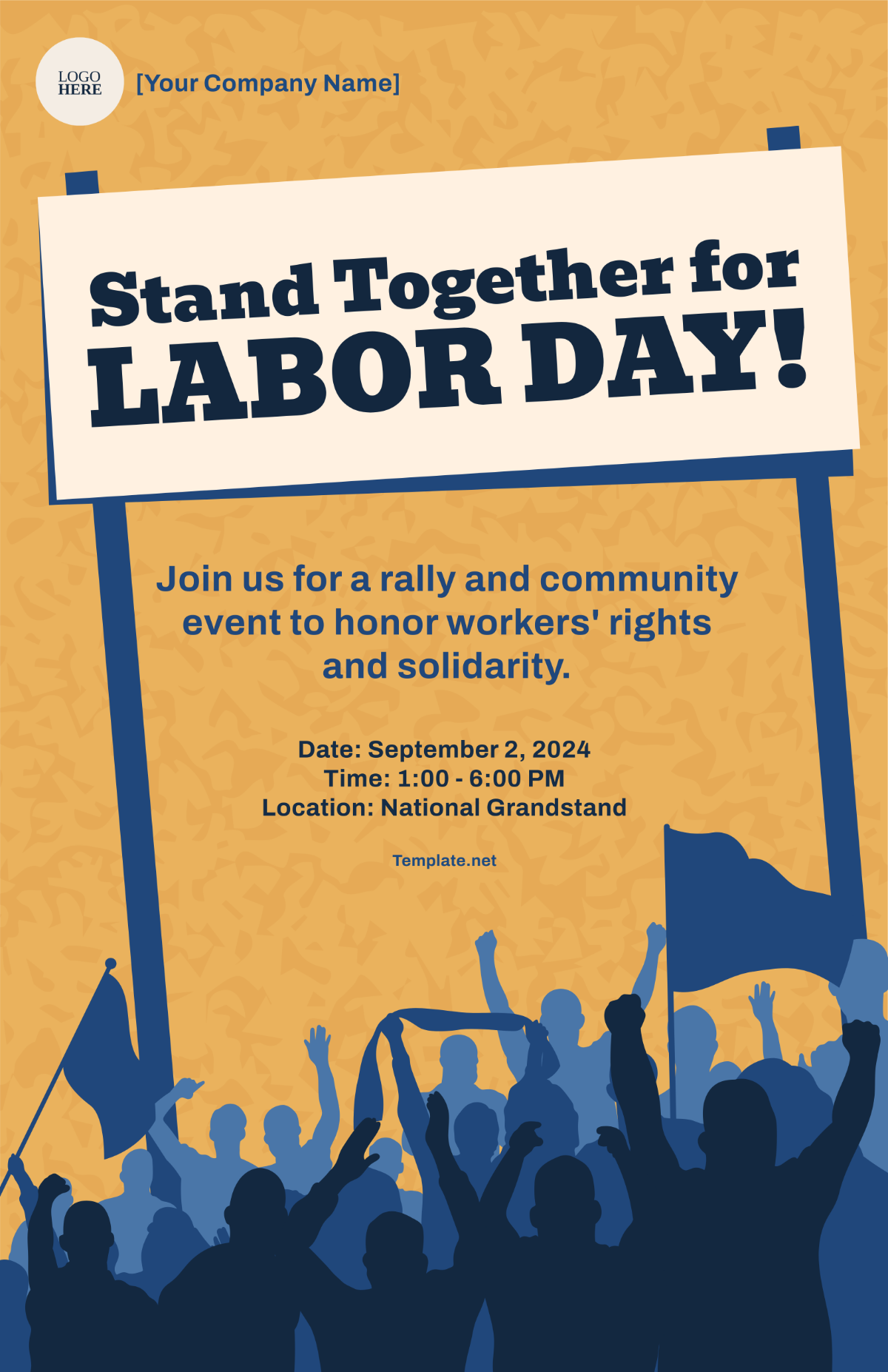 Labor Day Union Poster Template - Edit Online & Download