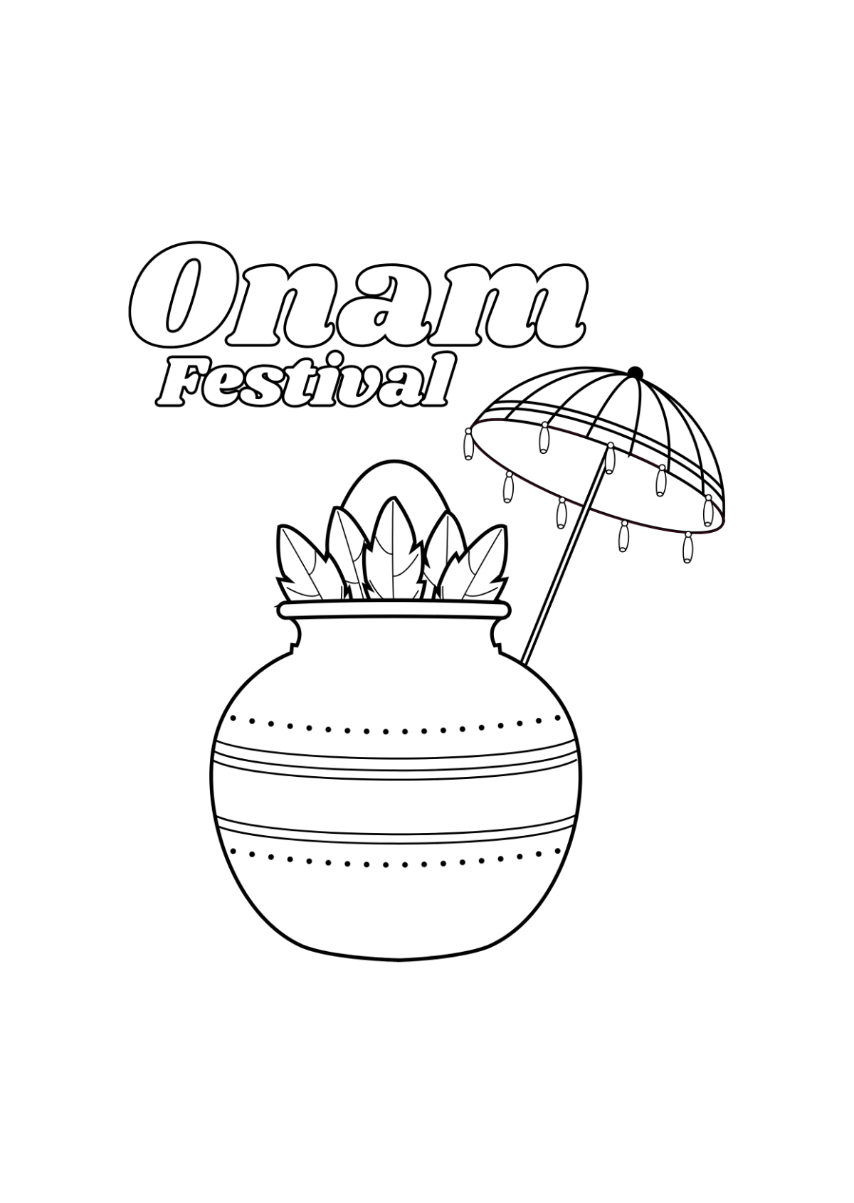 Onam Drawing for Kids Template - Edit Online & Download