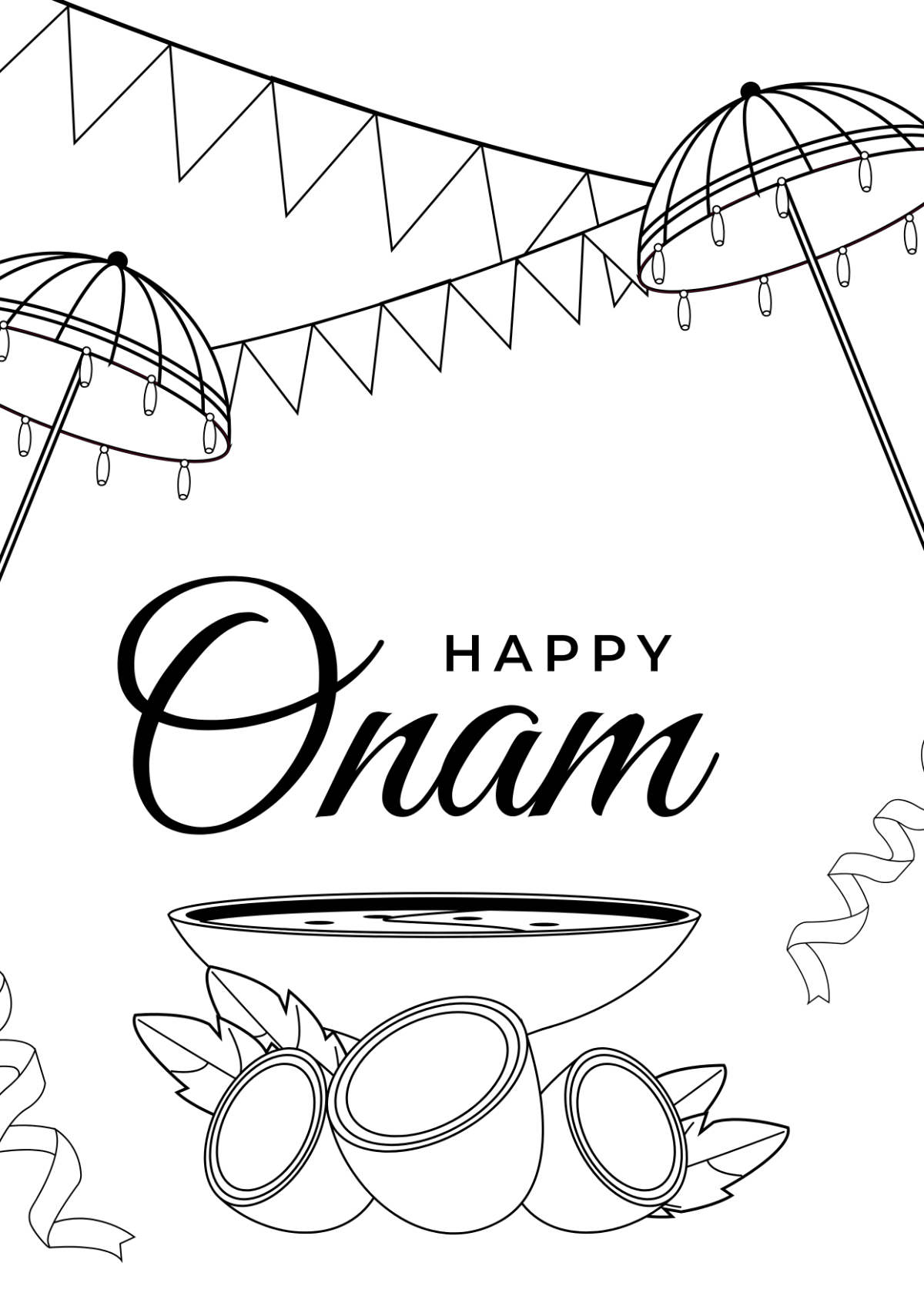 Onam Celebration Drawing Template - Edit Online & Download