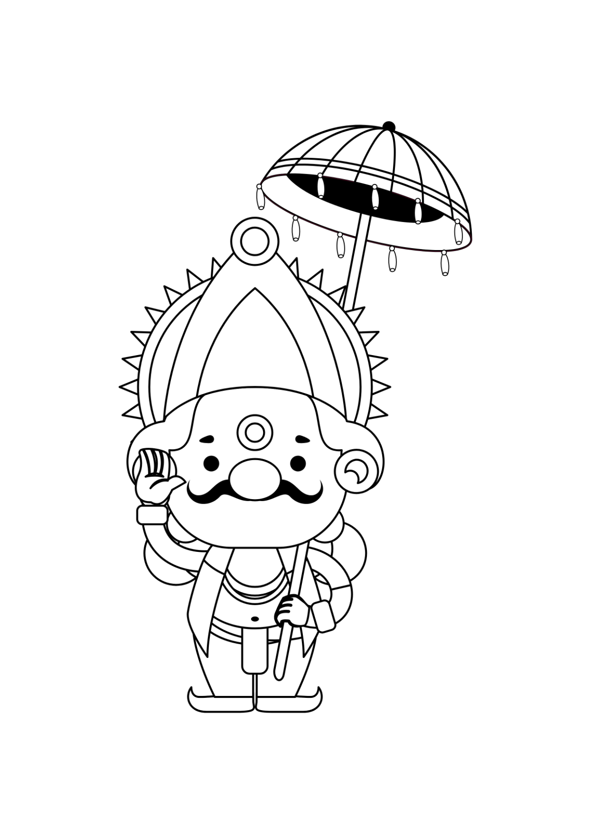 Onam Cartoon Drawing Template - Edit Online & Download