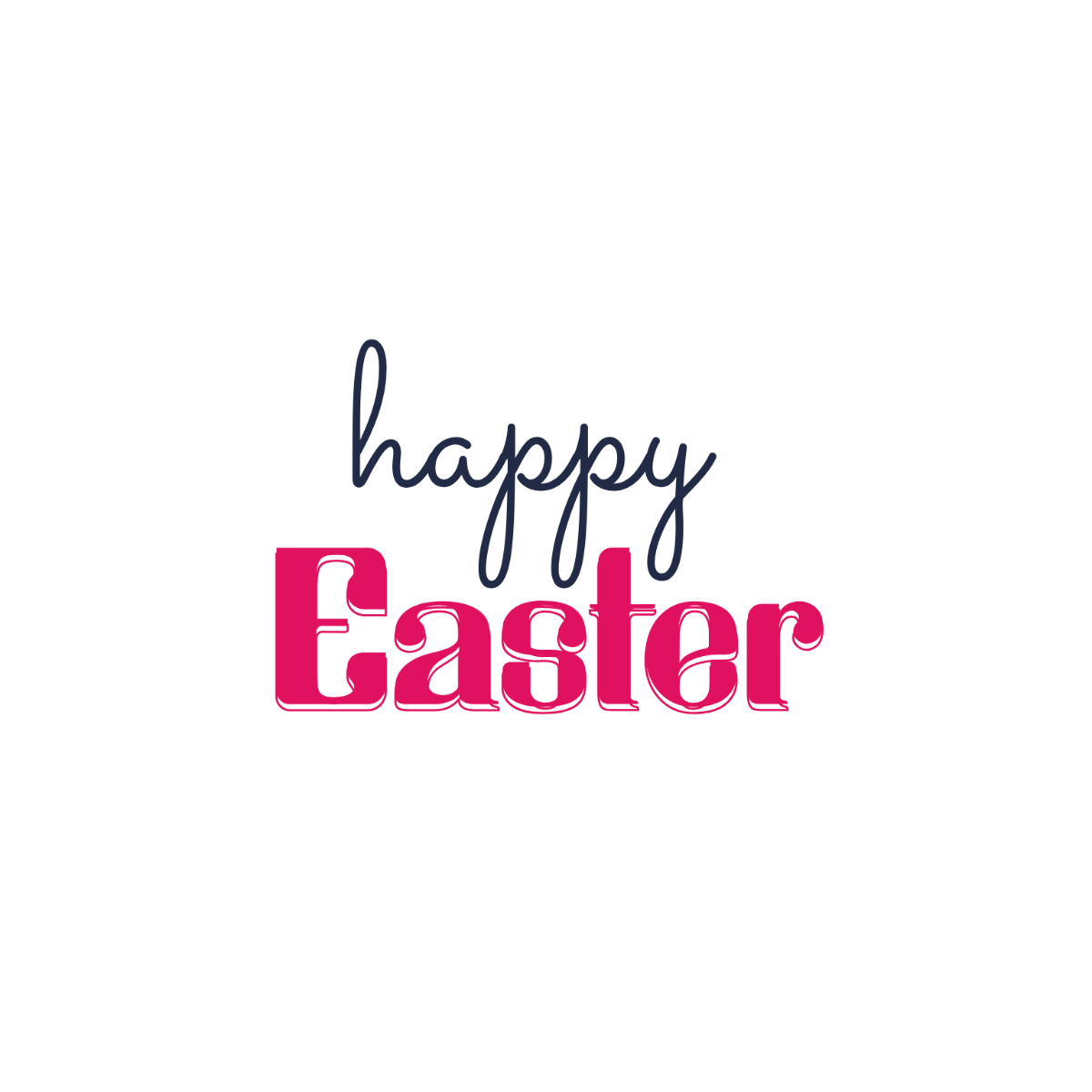 Simple Happy Easter Text - Edit Online | Template.net