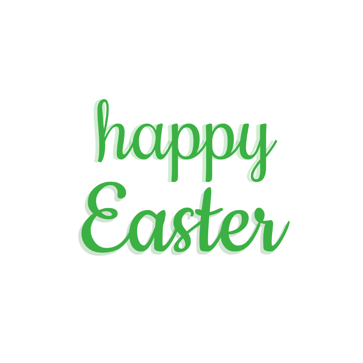 Modern Happy Easter Text - Edit Online | Template.net