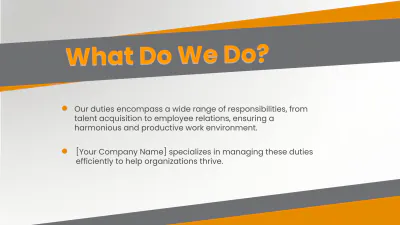 Free HR Presentation Template to Edit Online