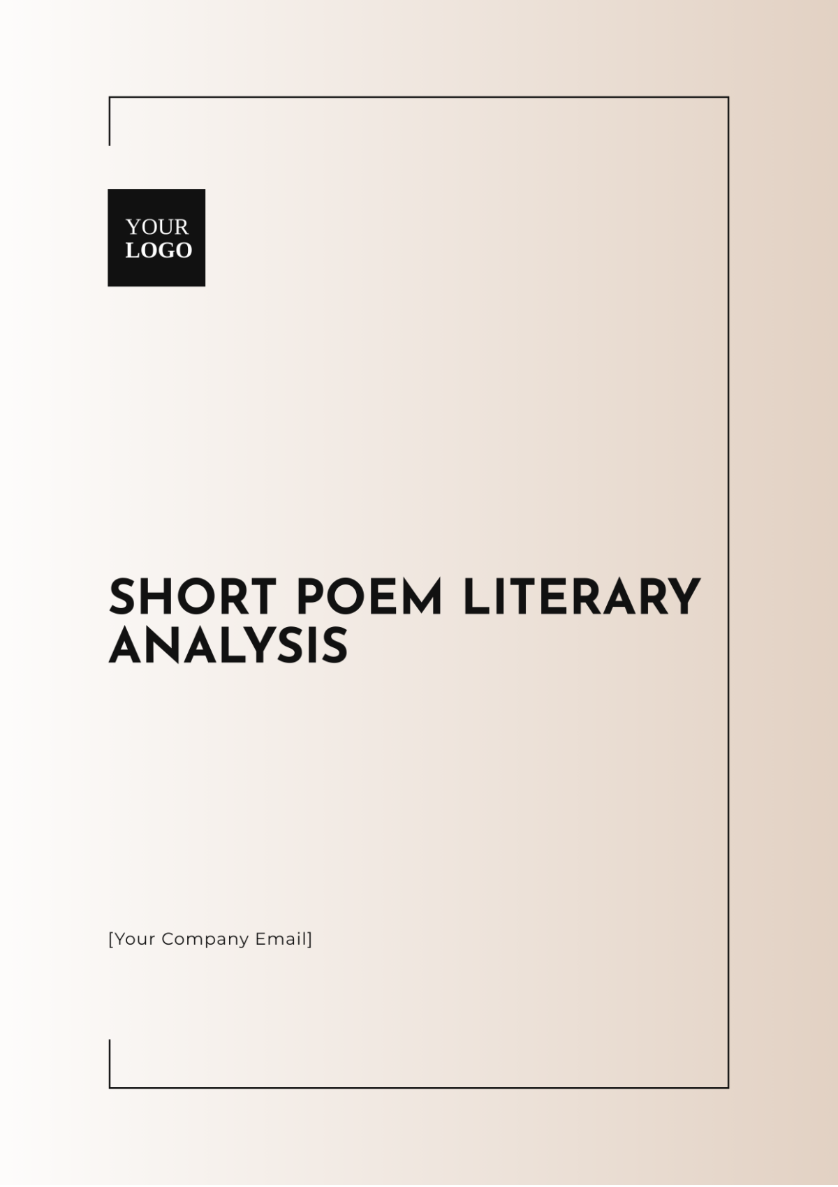 Short Poem Literary Analysis Template - Edit Online & Download