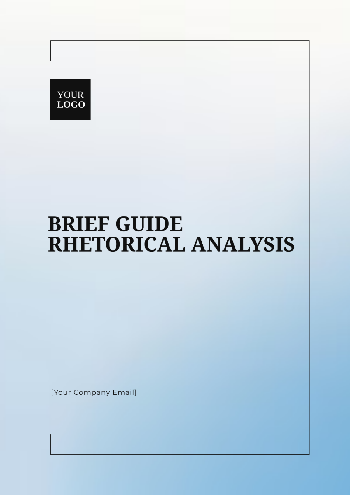 Free Brief Guide Rhetorical Analysis Template to Edit Online