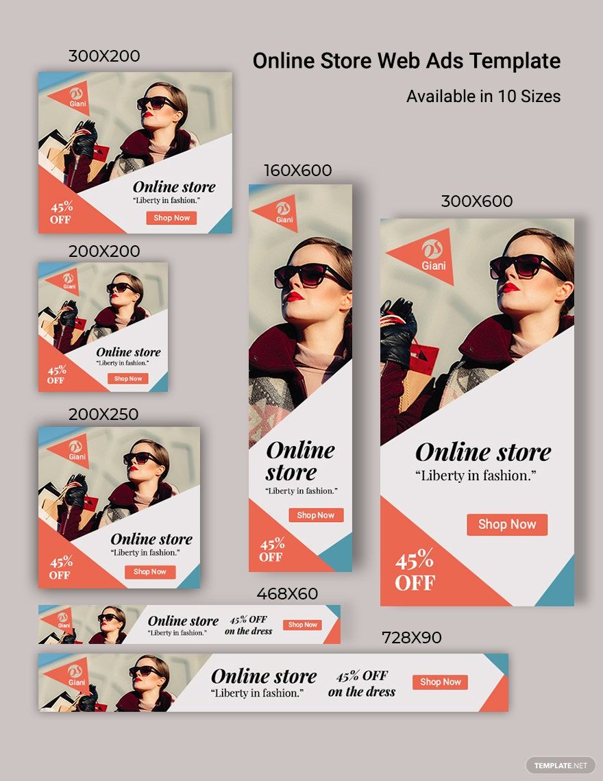 Online Store Web Ads Template in PSD, HTML5