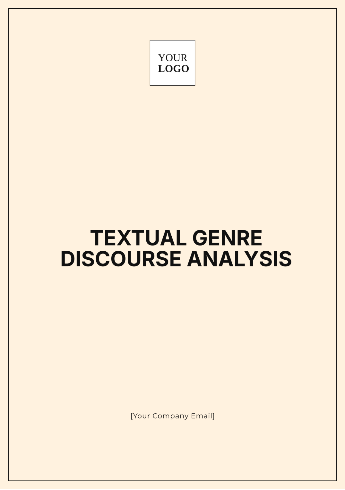 Textual Genre Discourse Analysis Template - Edit Online & Download