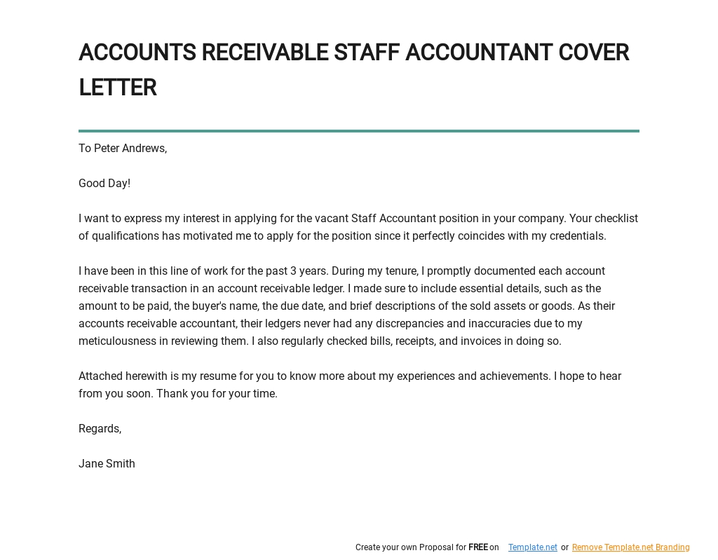 Free Accounts Receivable Staff Accountant Cover Letter Template.jpe