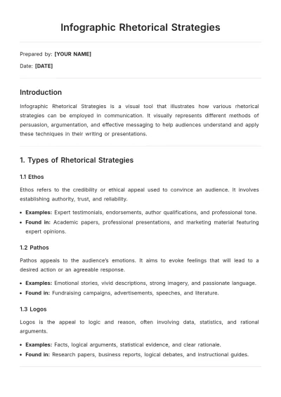Free Infographic Rhetorical Strategies Template to Edit Online