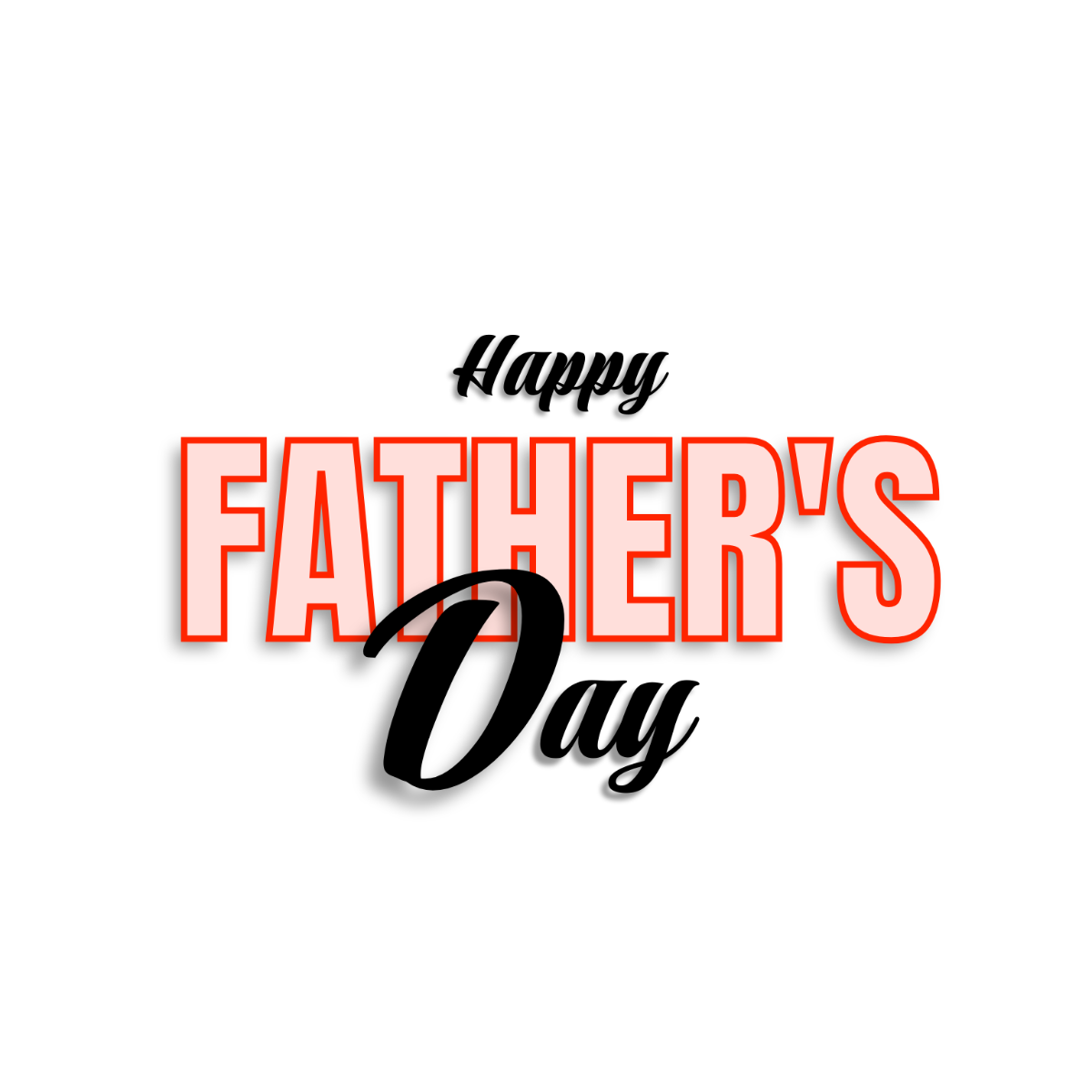 Happy Father's Day Lettering - Edit Online | Template.net