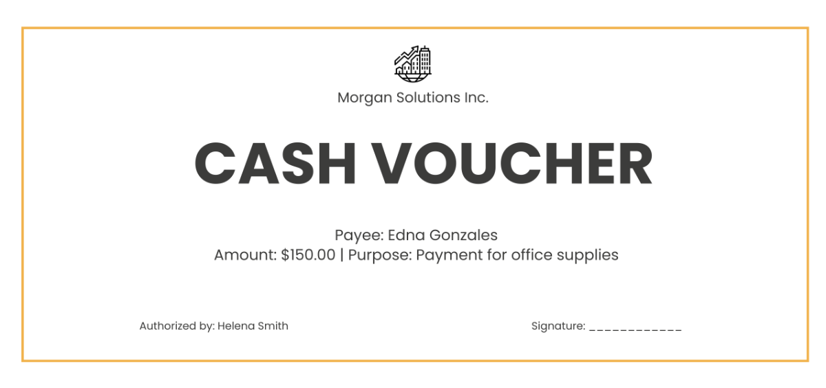 Professional Cash Voucher Template