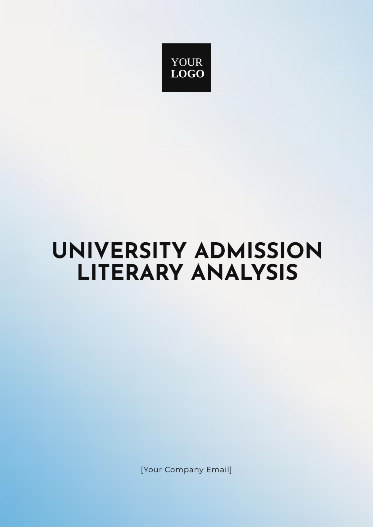 University Admission Literary Analysis Template - Edit Online & Download