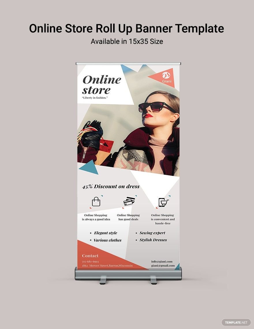 Online Store Roll Up Banner Template