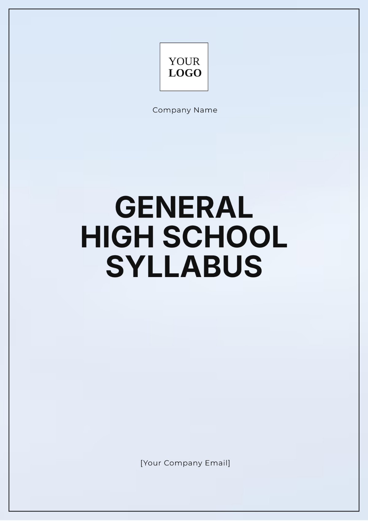 General High School Syllabus Template