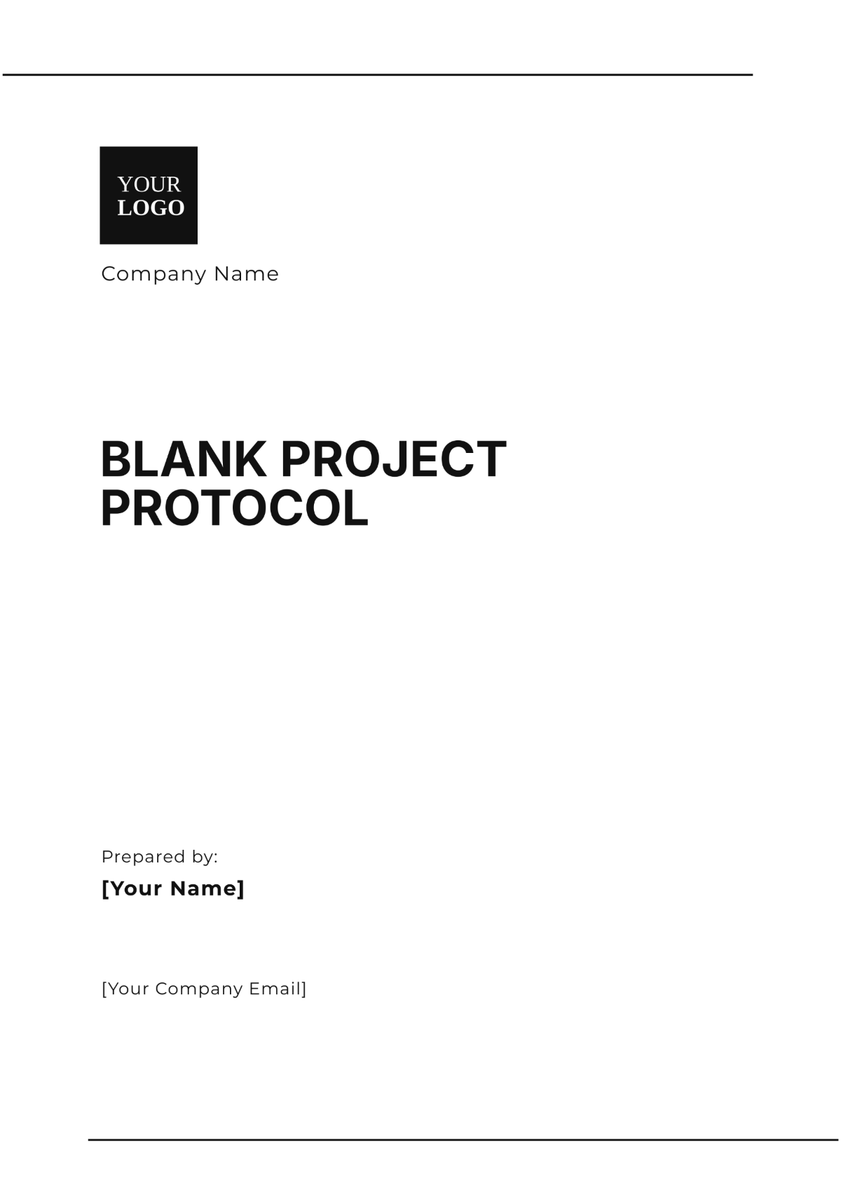 Blank Project Protocol Template - Edit Online & Download