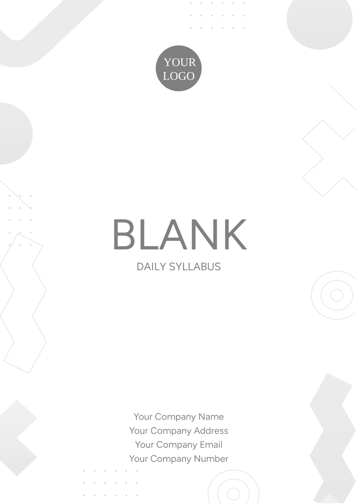 Blank Daily Syllabus Template - Edit Online & Download