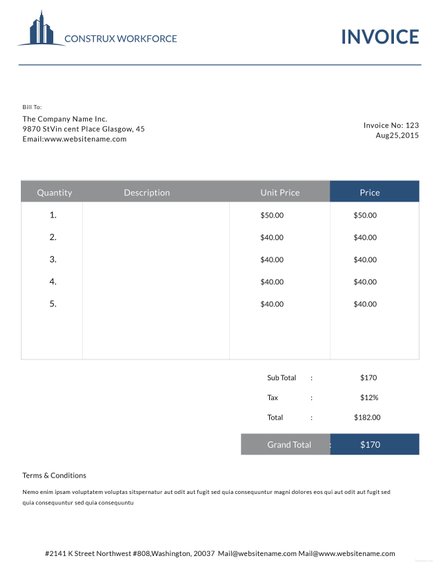 Simple Proforma Invoice Template in Microsoft Word, Excel, Apple Pages ...