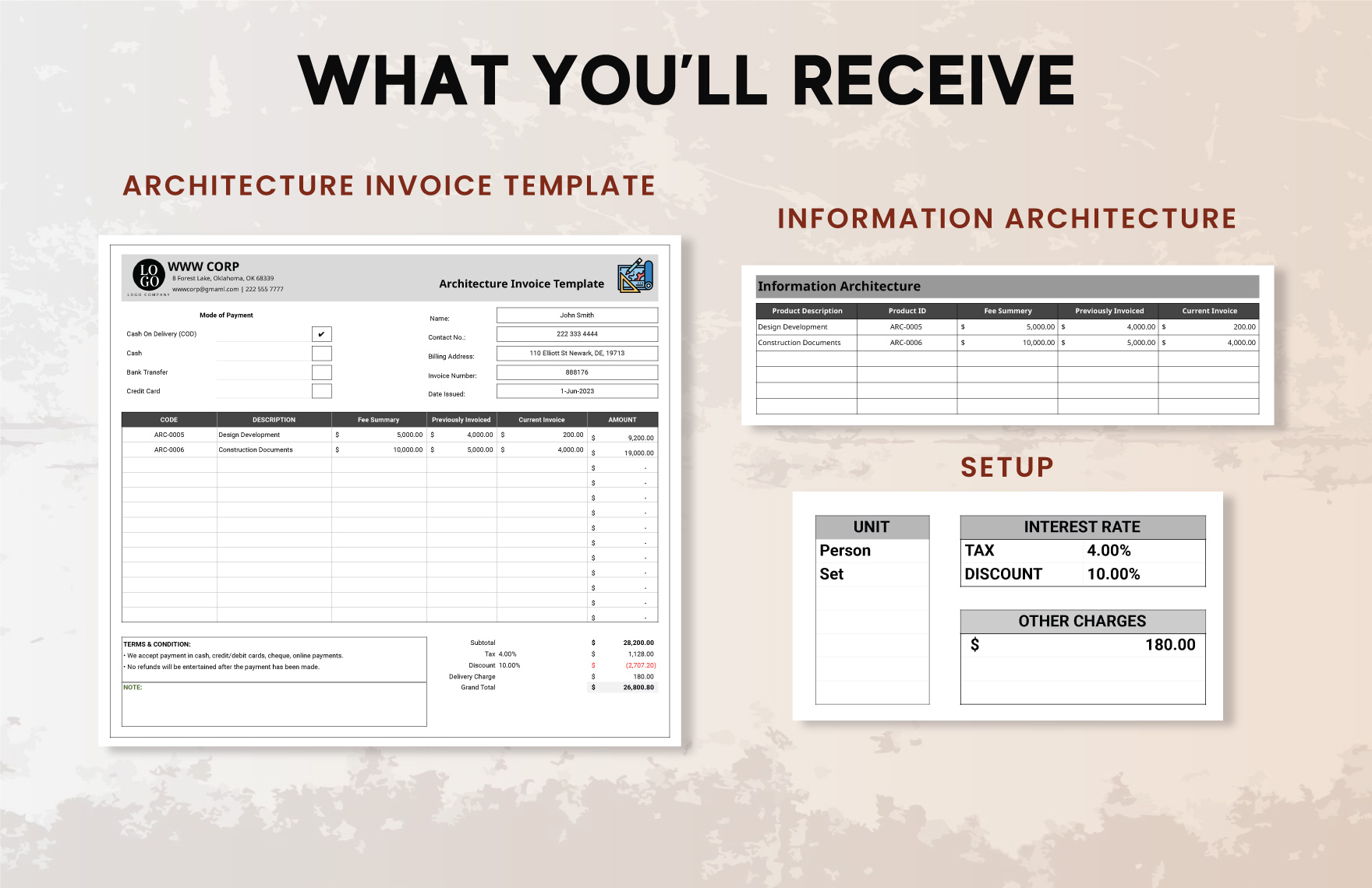 Architecture Invoice Template