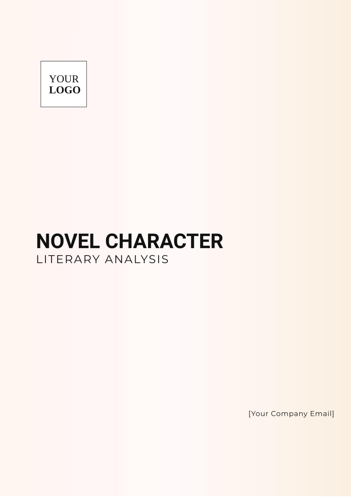 Novel Character Literary Analysis Template - Edit Online & Download