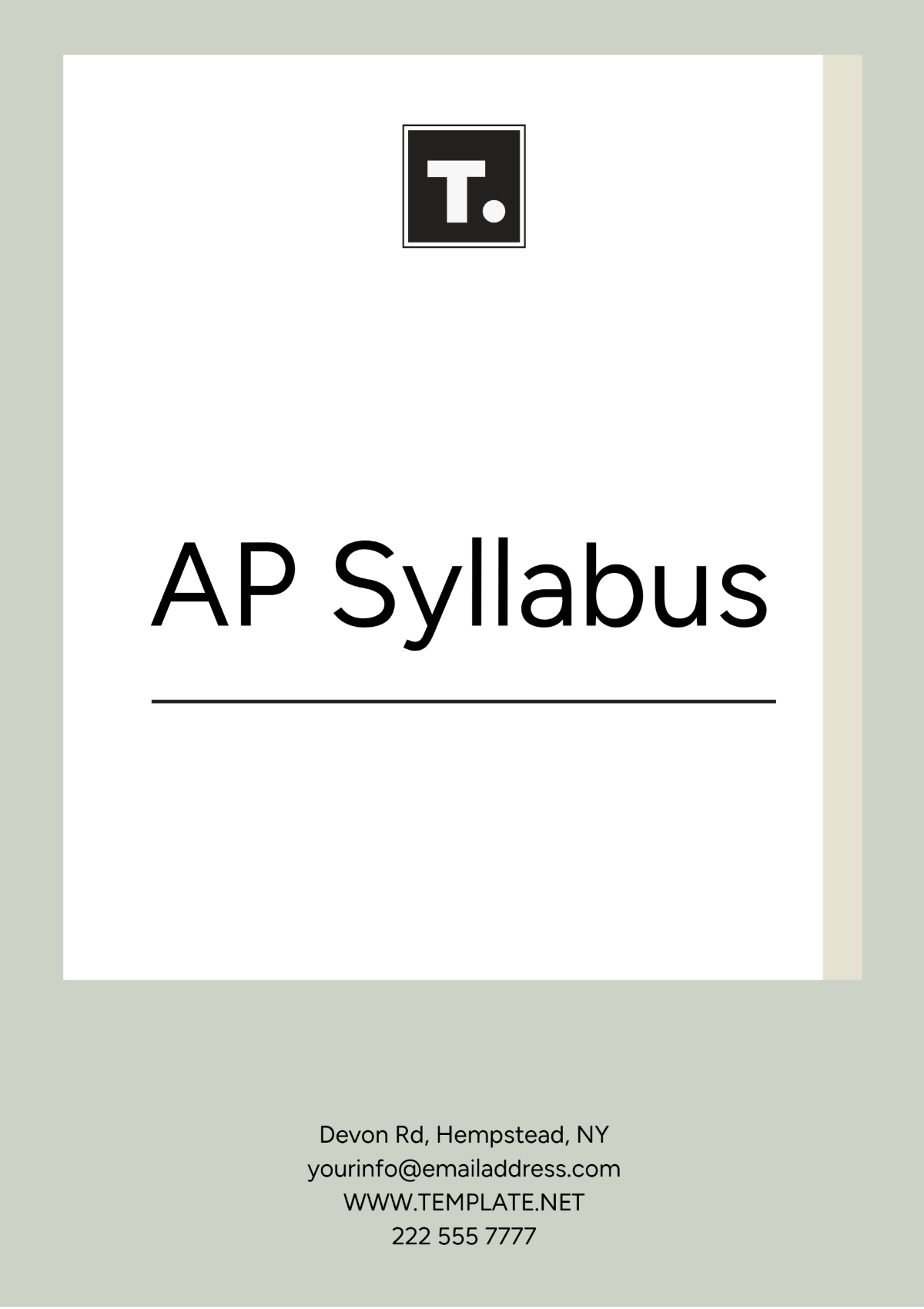 AP Syllabus Template - Edit Online & Download