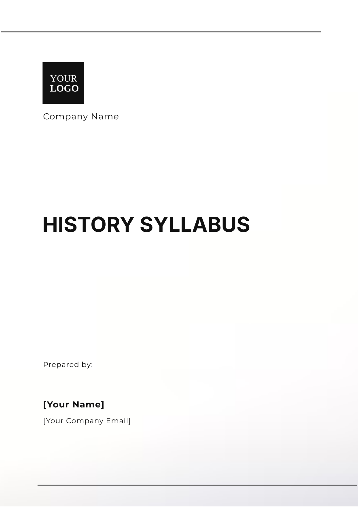 History Syllabus Template - Edit Online & Download