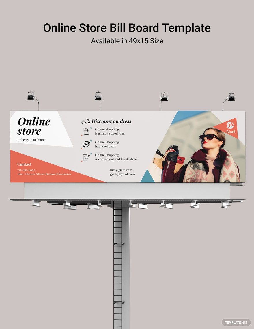 Online Store Billboard Template