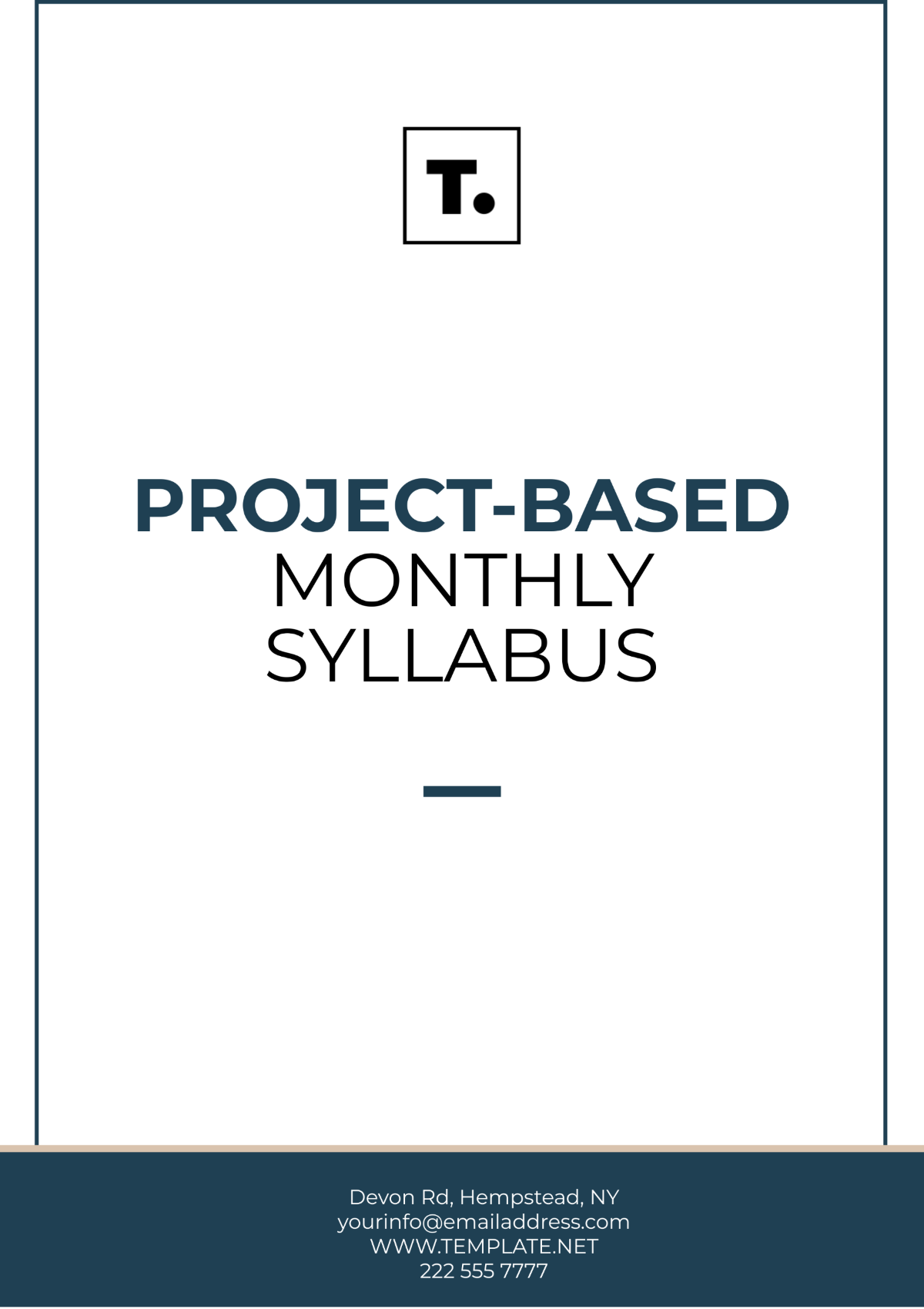 Project-Based Monthly Syllabus Template - Edit Online & Download