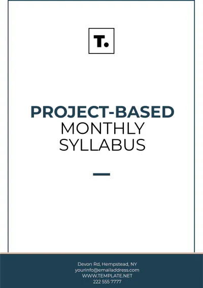 Free Project-Based Monthly Syllabus Template to Edit Online