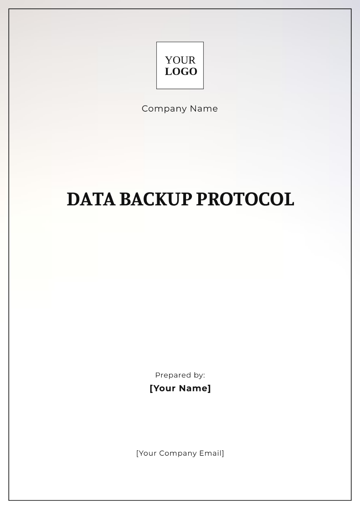 Data Backup Protocol Template - Edit Online & Download