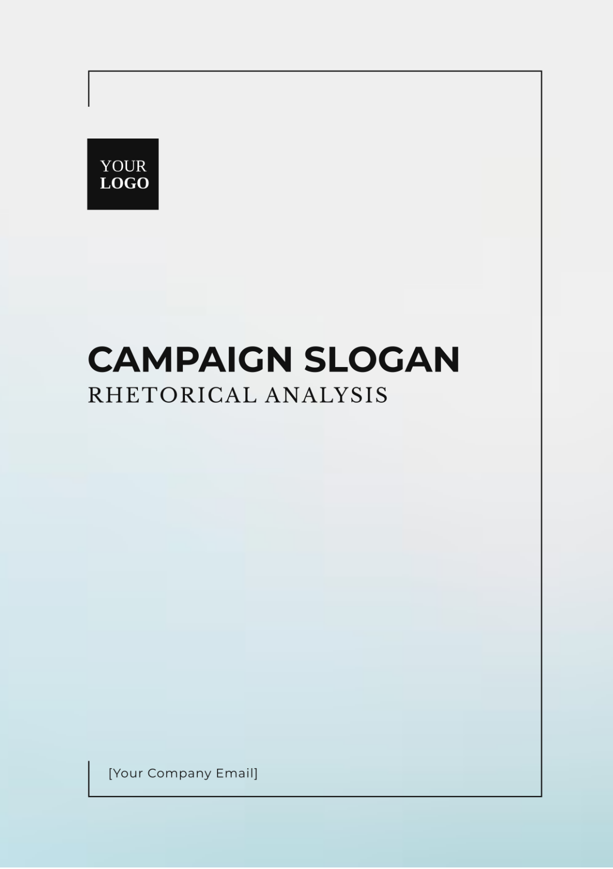 Campaign Slogan Rhetorical Analysis Template - Edit Online & Download