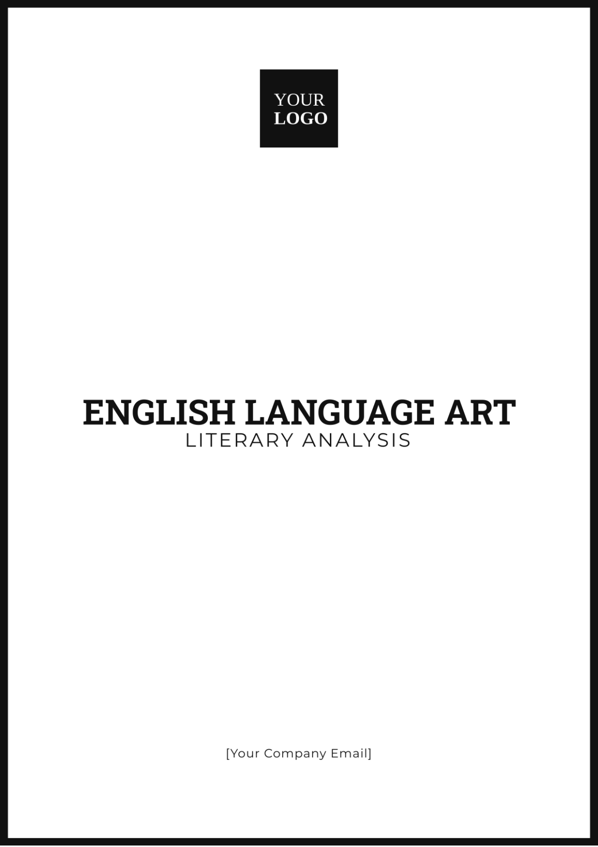 English Language Art Literary Analysis Template - Edit Online & Download