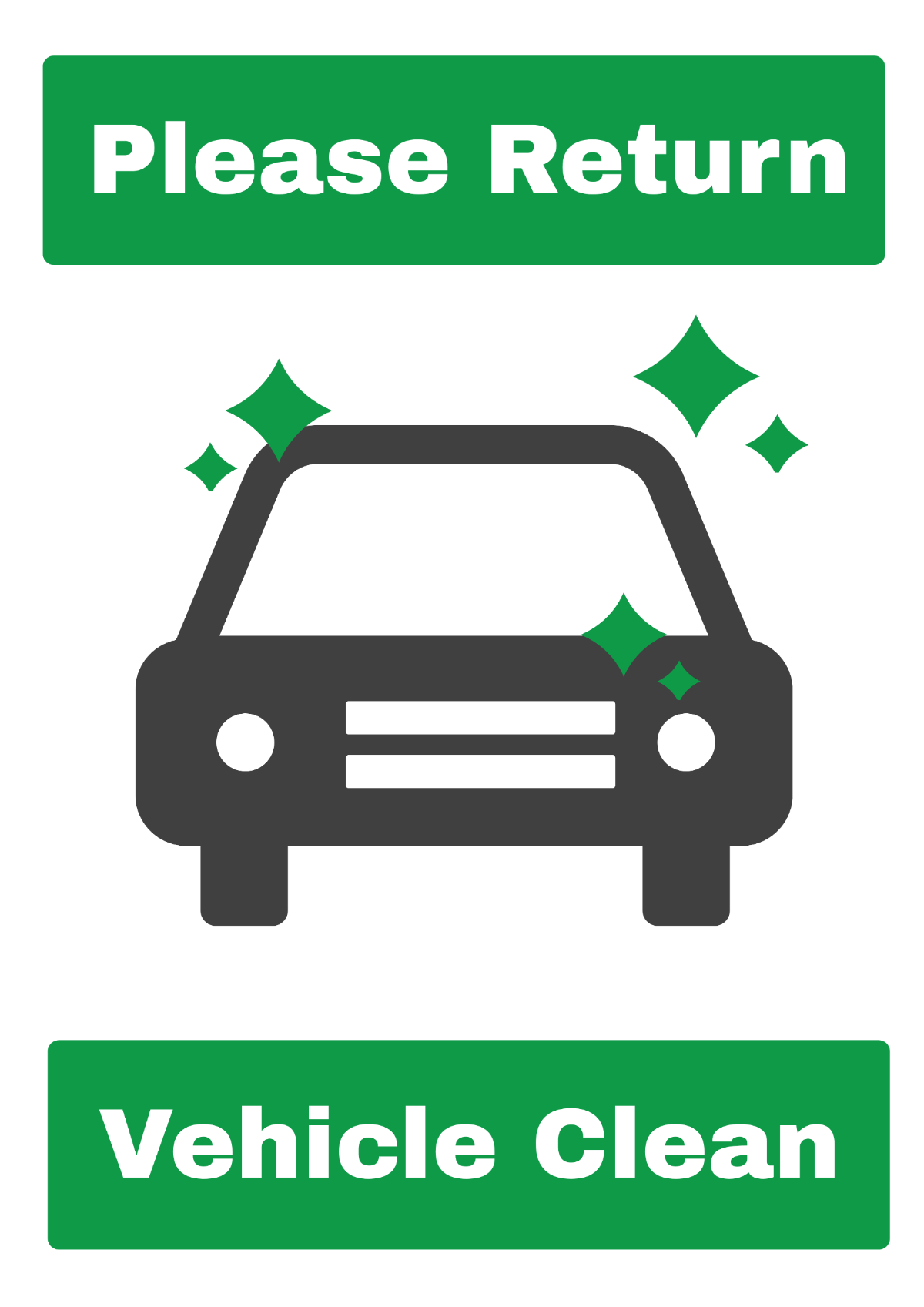 Car Rental Notice Signage