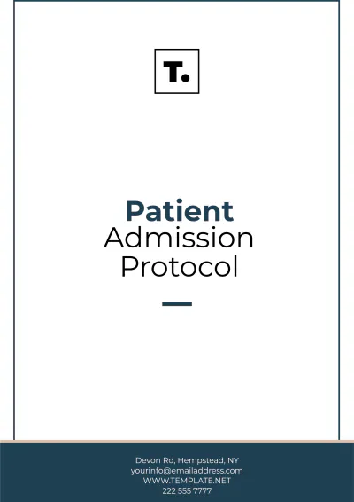 Free Patient Admission Protocol Template to Edit Online