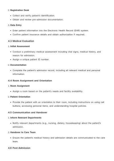 Free Patient Admission Protocol Template to Edit Online