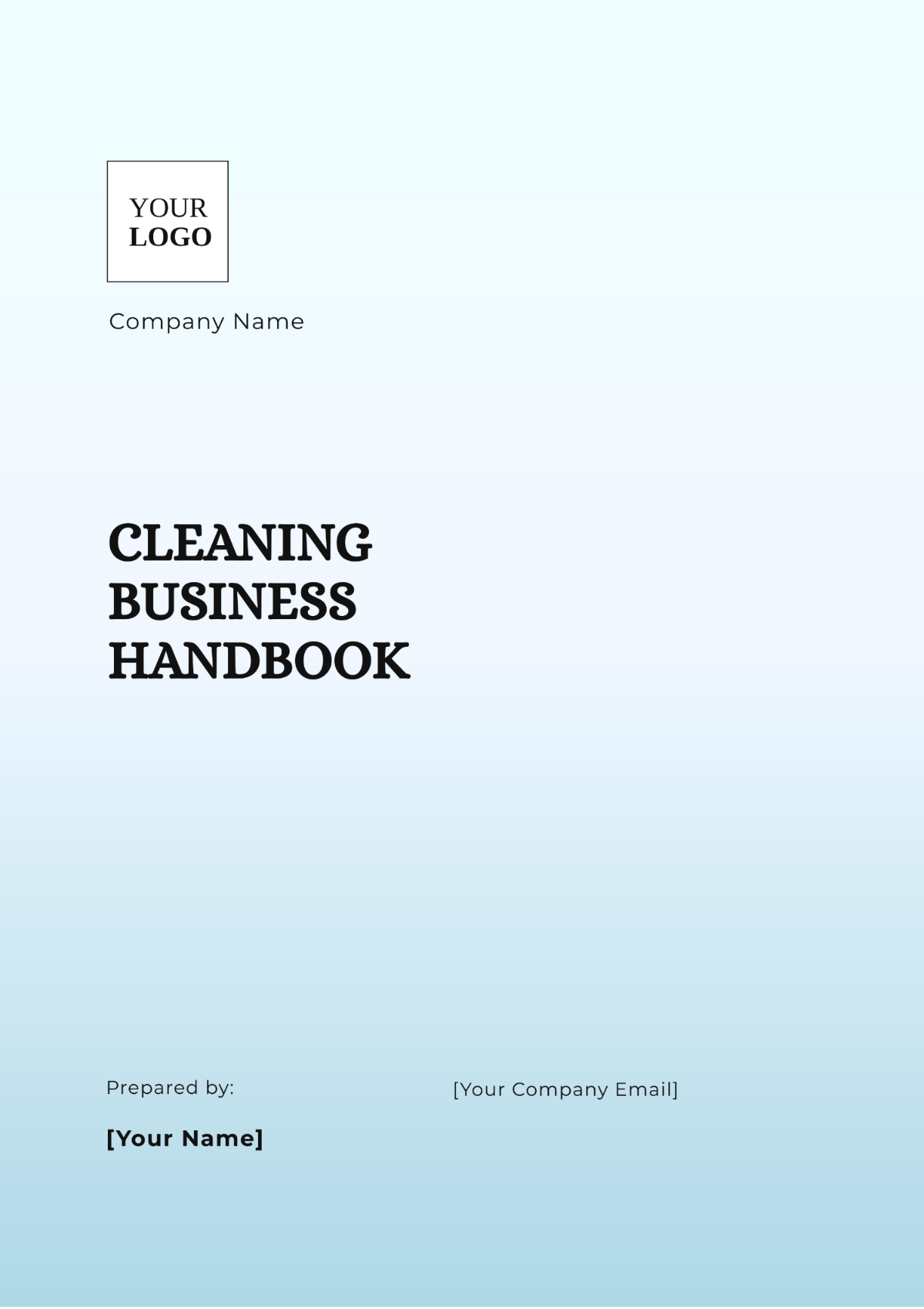 Cleaning Business Handbook Template - Edit Online & Download